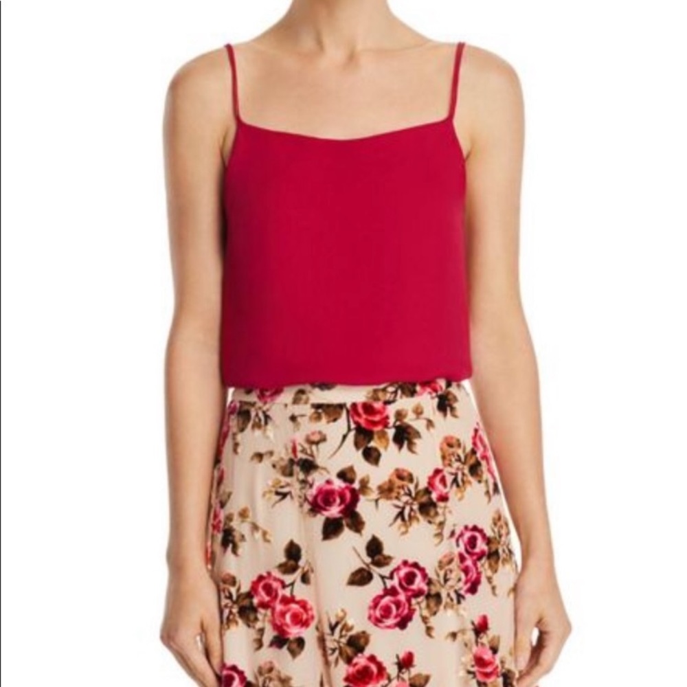 Alice + Olivia silk cami top double spaghetti strap
